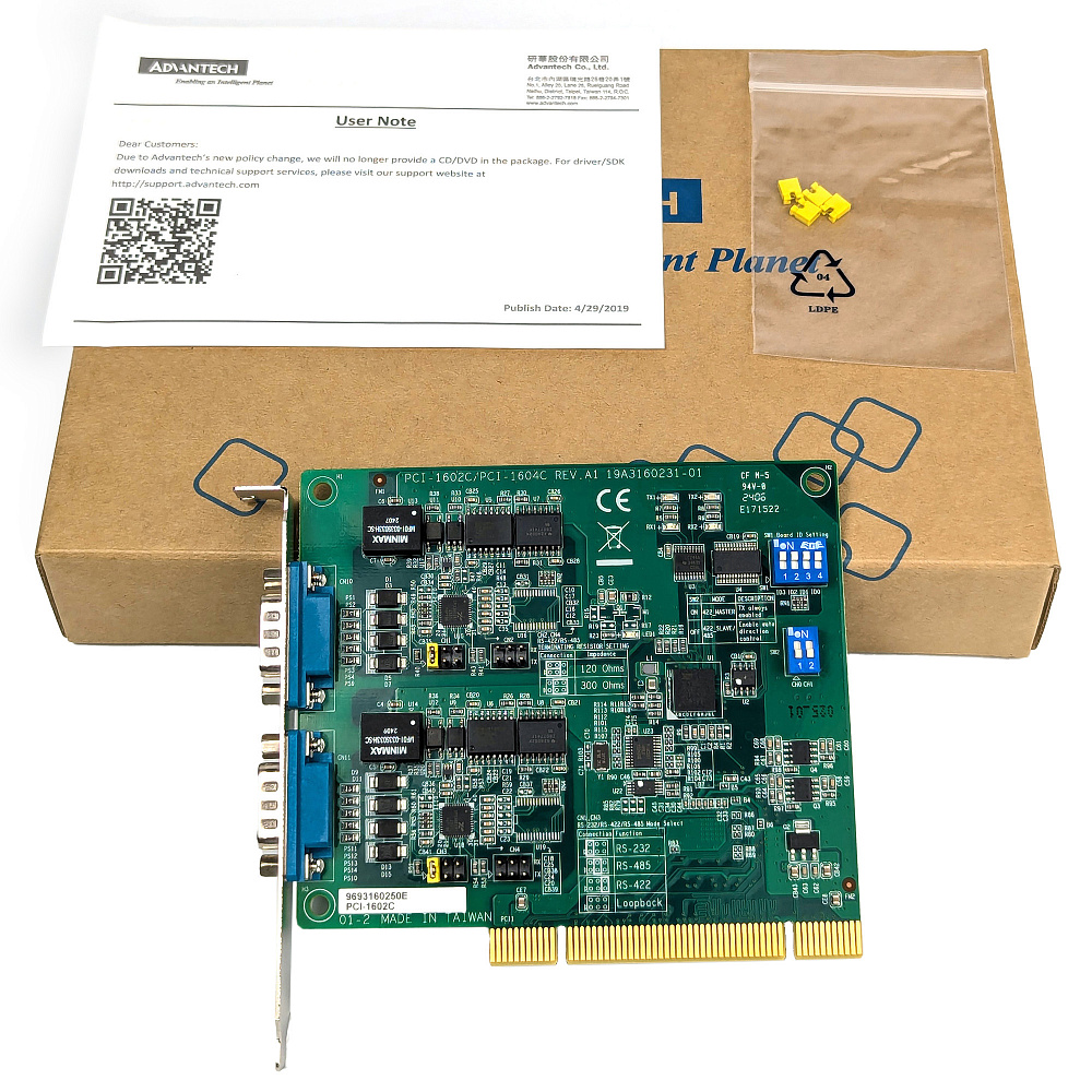 Фотообзор платы расширения Advantech PCI-1602C от АВЕОН
